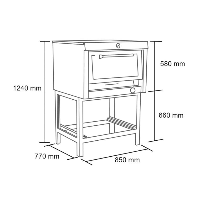 Horno Cámara bandeja de 58×65 cm
